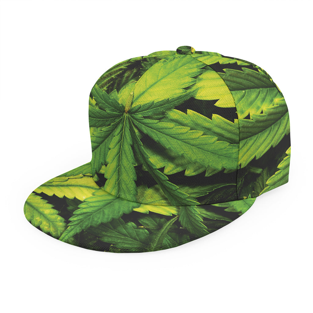 Cannabis Print Snapback Cap