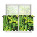 Cannabis Print Tier Curtains