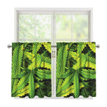 Cannabis Print Tier Curtains