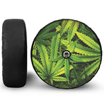 Cannabis Print Tire Cover With Camera Hole