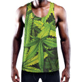 Cannabis Print Men's Workout Tank Top