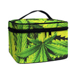 Cannabis Print Travel Makeup Bag