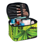 Cannabis Print Travel Makeup Bag