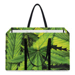 Cannabis Print Utility Tote Bag