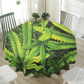 Cannabis Print Waterproof Round Tablecloth