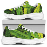Cannabis Print White Chunky Shoes