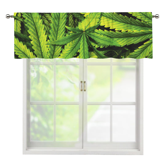 Cannabis Print Window Valance