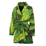 Cannabis Print Women's Bathrobe