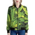 Cannabis Print Women's Bomber Jacket