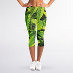 Cannabis Print Women's Capri Leggings