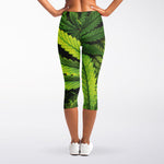 Cannabis Print Women's Capri Leggings