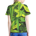 Cannabis Print Women's Polo Shirt
