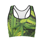 Cannabis Print Women's Sports Bra