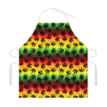 Cannabis Rasta Pattern Print Adjustable Apron