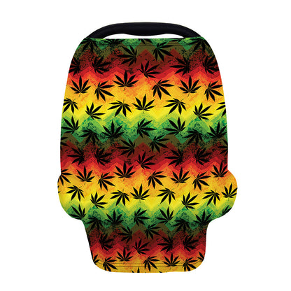 Cannabis Rasta Pattern Print Baby Seat Cover