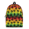 Cannabis Rasta Pattern Print Backpack