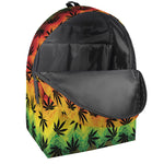 Cannabis Rasta Pattern Print Backpack