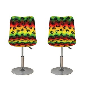 Cannabis Rasta Pattern Print Bar Stool Covers