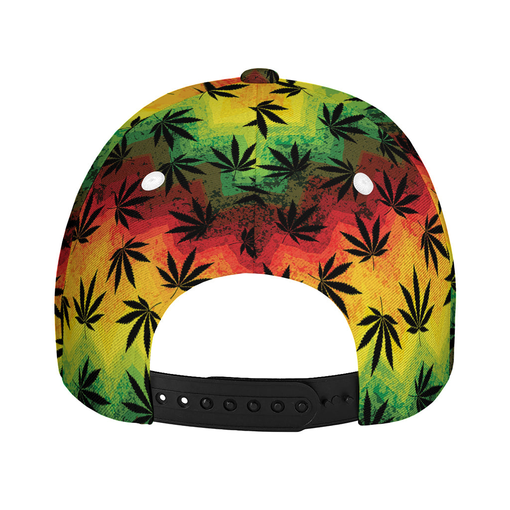 Cannabis Rasta Pattern Print Baseball Cap