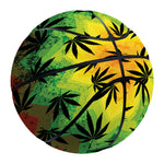Cannabis Rasta Pattern Print Basketball
