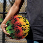 Cannabis Rasta Pattern Print Basketball