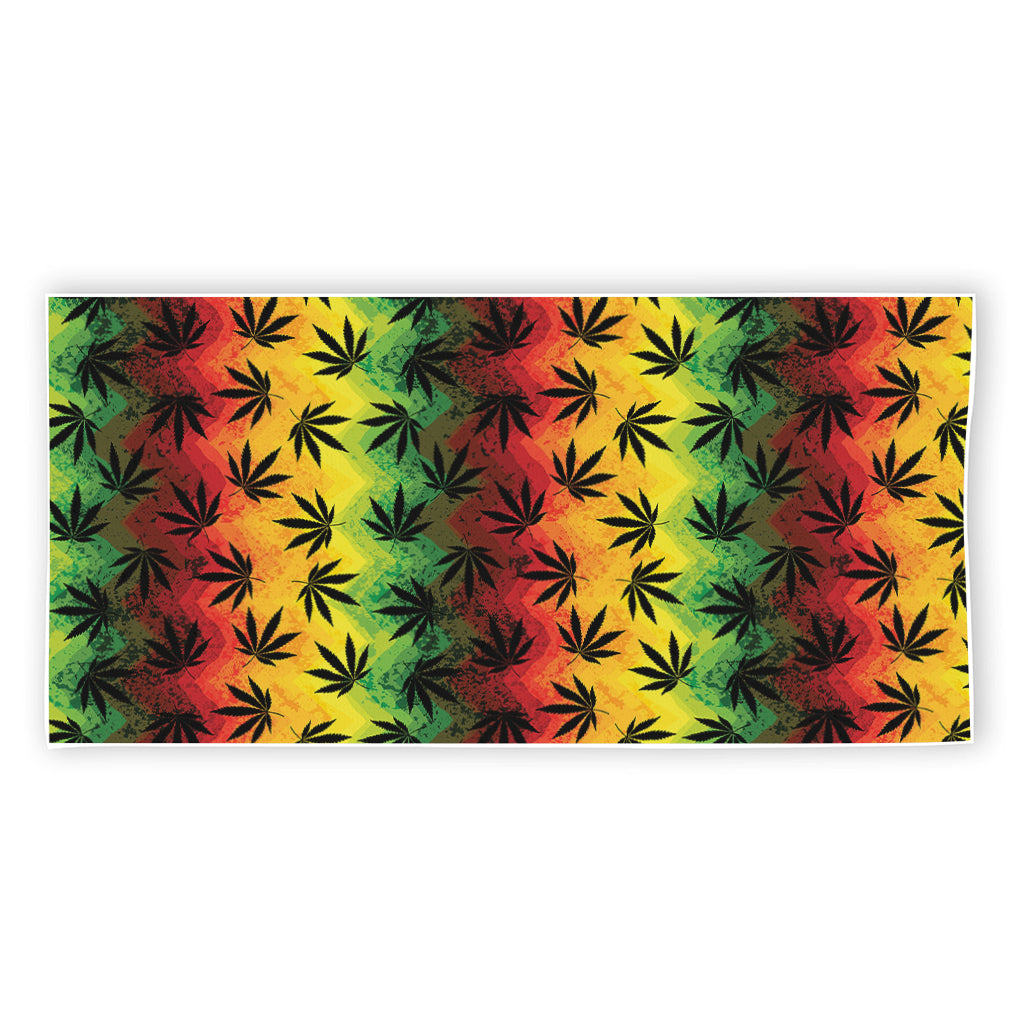 Cannabis Rasta Pattern Print Beach Towel