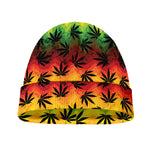 Cannabis Rasta Pattern Print Beanie