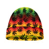 Cannabis Rasta Pattern Print Beanie