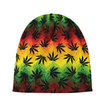 Cannabis Rasta Pattern Print Beanie