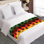 Cannabis Rasta Pattern Print Bed Runner