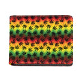 Cannabis Rasta Pattern Print Bifold Wallet
