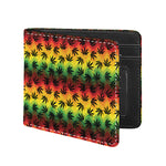 Cannabis Rasta Pattern Print Bifold Wallet