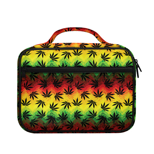 Cannabis Rasta Pattern Print Briefcase Bible Bag