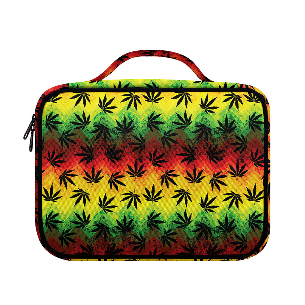 Cannabis Rasta Pattern Print Briefcase Bible Bag