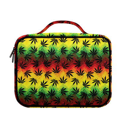 Cannabis Rasta Pattern Print Briefcase Bible Bag