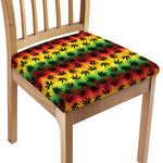 Cannabis Rasta Pattern Print Chair Cushion Cover