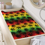 Cannabis Rasta Pattern Print Changing Pad Cover