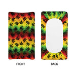 Cannabis Rasta Pattern Print Changing Pad Cover