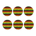 Cannabis Rasta Pattern Print Coaster Set