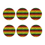 Cannabis Rasta Pattern Print Coaster Set