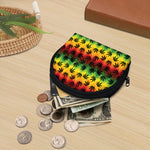 Cannabis Rasta Pattern Print Coin Purse