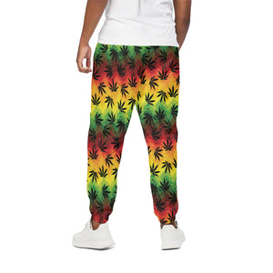 Cannabis Rasta Pattern Print Cotton Pants