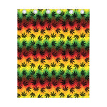 Cannabis Rasta Pattern Print Curtain