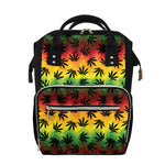 Cannabis Rasta Pattern Print Diaper Bag