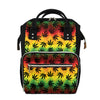 Cannabis Rasta Pattern Print Diaper Bag