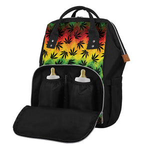 Cannabis Rasta Pattern Print Diaper Bag