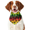 Cannabis Rasta Pattern Print Dog Bandana