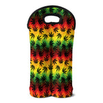 Cannabis Rasta Pattern Print Double Neoprene Wine Tote