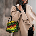 Cannabis Rasta Pattern Print Double Strap Bible Bag