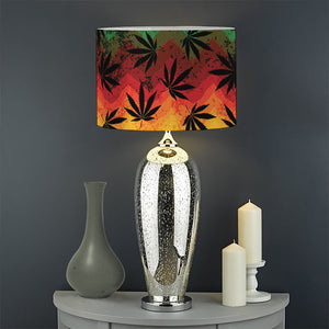 Cannabis Rasta Pattern Print Drum Lamp Shade